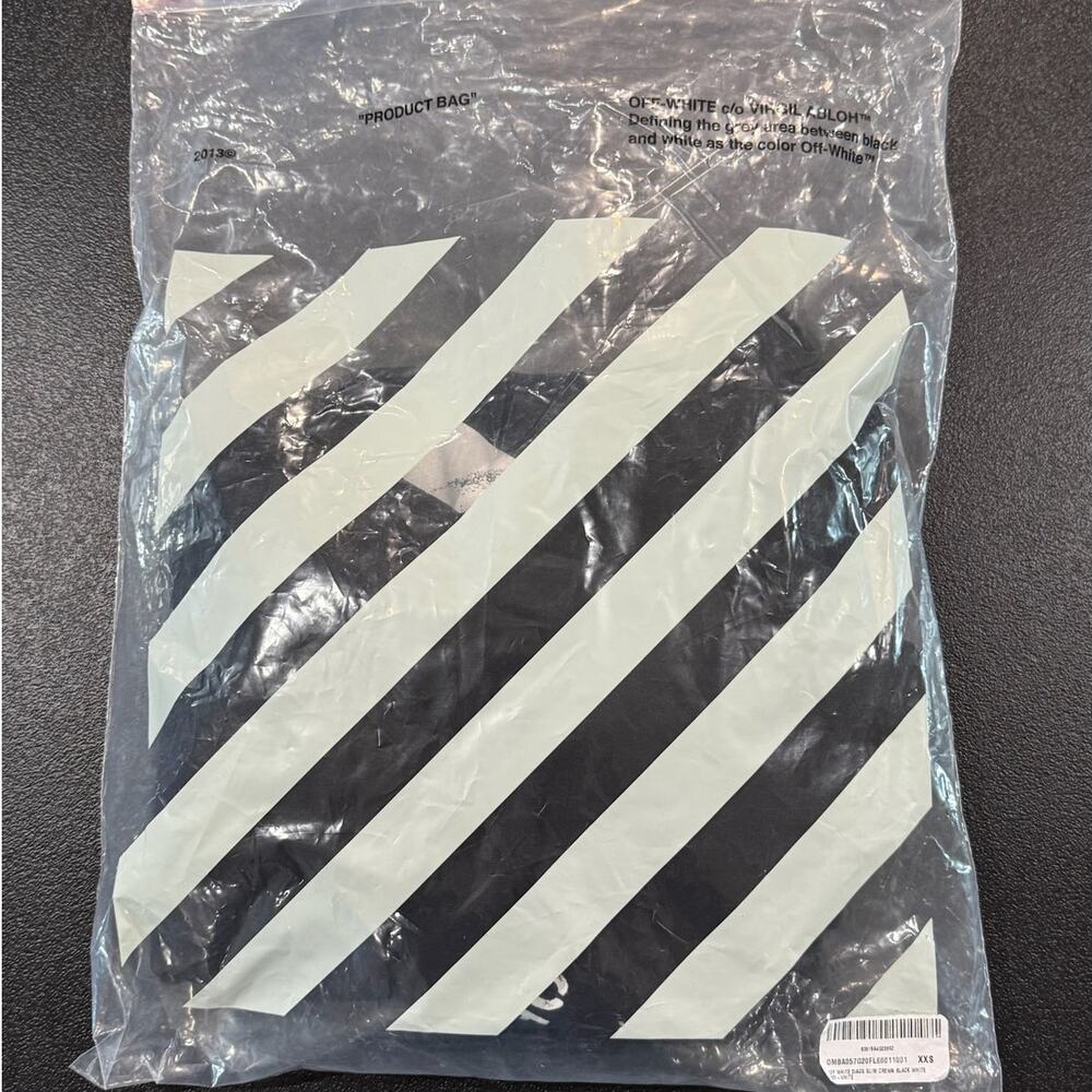 Off White Diag Slim Crewneck *NEW WITH TAGS*SIZE XXS (oversized) - Picture 9 of 10